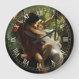 Älskande på en gunga. Vår av Pierre Auguste Cot Stor Klocka