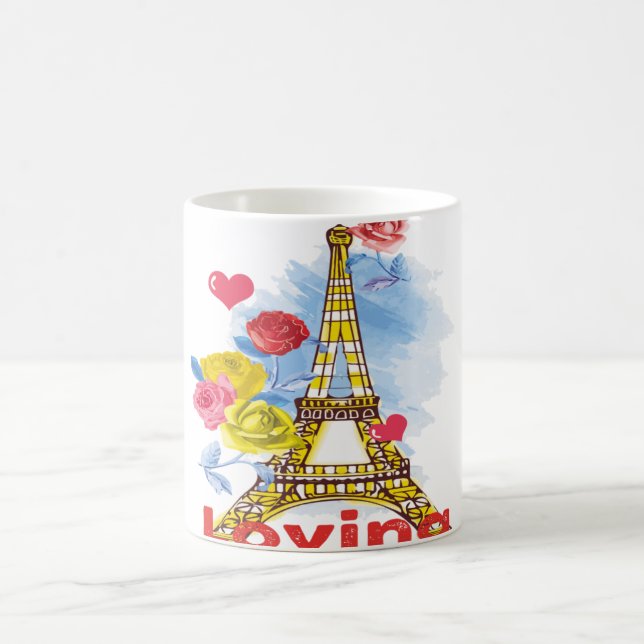 älskande paris kaffemugg (Center)