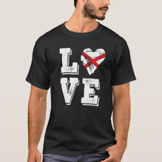 Älskar Alabama State Flag 1 T Shirt
