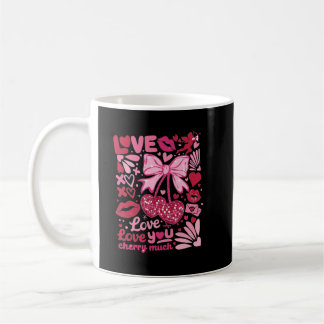 älskar älskar dig körsbär mycket kaffemugg