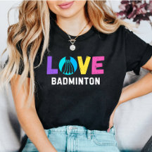 Älskar Badminton | Färgstark Fjäderboll Grafik