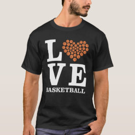 Älskar basket - Hjärta av bollar T Shirt