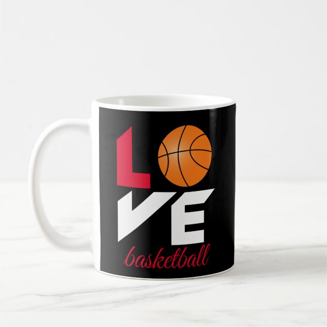 Älskar basket kaffemugg (Vänster)