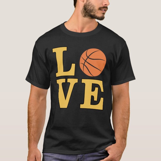 Älskar Basket T Shirt (Framsida)