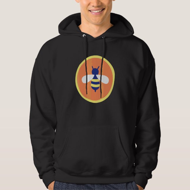 Älskar Bina Hippies 70talet Hoodie (Framsida)