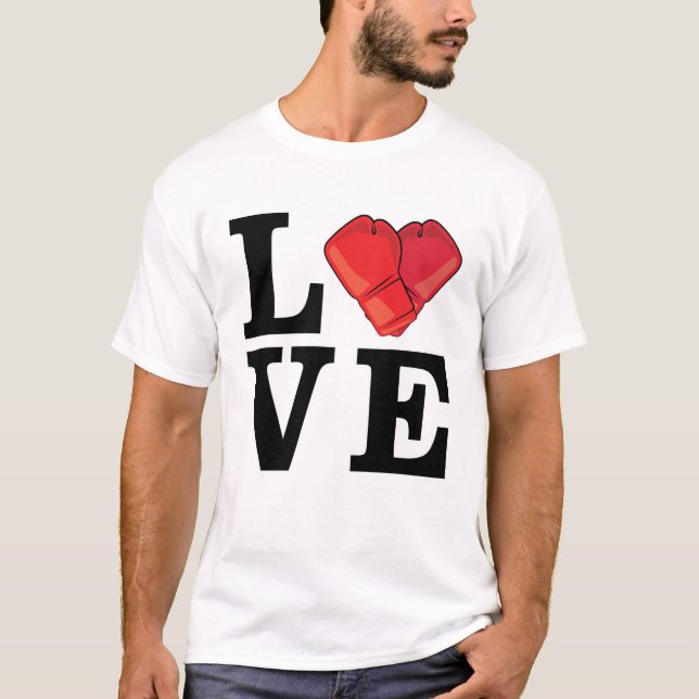 Älskar Boxning T Shirt (Framsida)