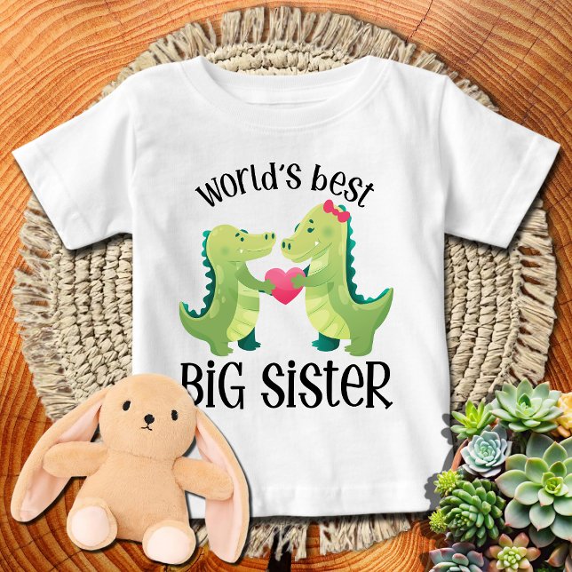 Älskar Crocodile World's Best Big Sister BLCK-T T Shirt (Skapare uppladdad)