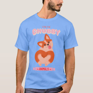 Älskar de knubbiga djuren 12 vän t shirt