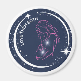 Älskar dem båda Pro-Life Inspirerande Mor Baby Magnet