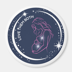 Älskar dem båda Pro-Life Inspirerande Mor Baby Magnet
