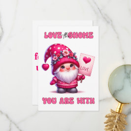 Älskar den Tomte du är med - Alla hjärtans dag-kor Tack Kort
