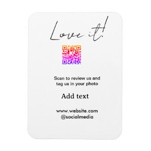 Älskar det skanna QR granska sociala medier dela f Magnet