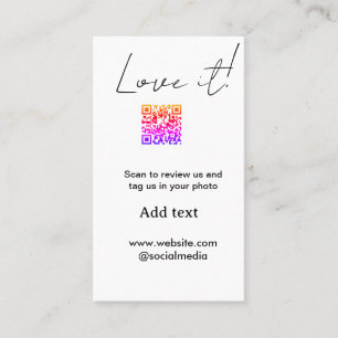 Älskar det skanna QR granska sociala medier dela f Visitkort