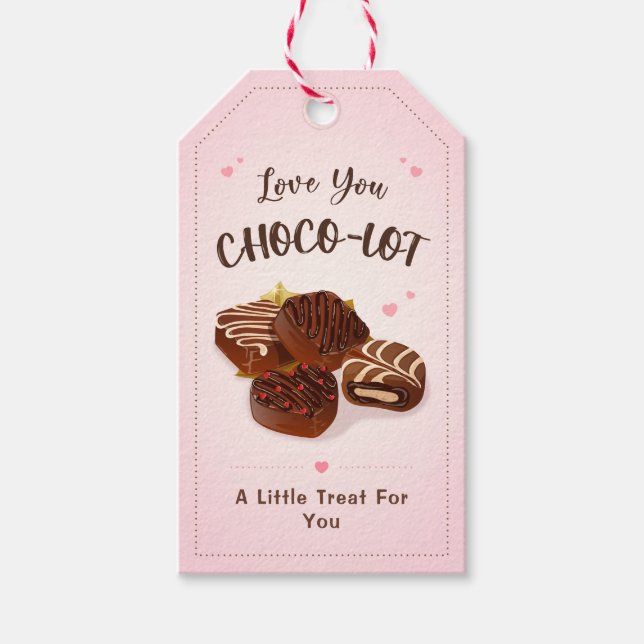 Älskar dig Choco-lot Pun Choklad Praline Trufflar Presentetikett (Framsidan)