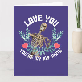 Älskar dig, du är min revbenkamrat Skelett Alla Hj Kort