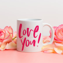 Älskar dig fet modern rosa Alla hjärtans dag