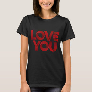 Älskar Dig – Fet Romantisk Typografi T Shirt