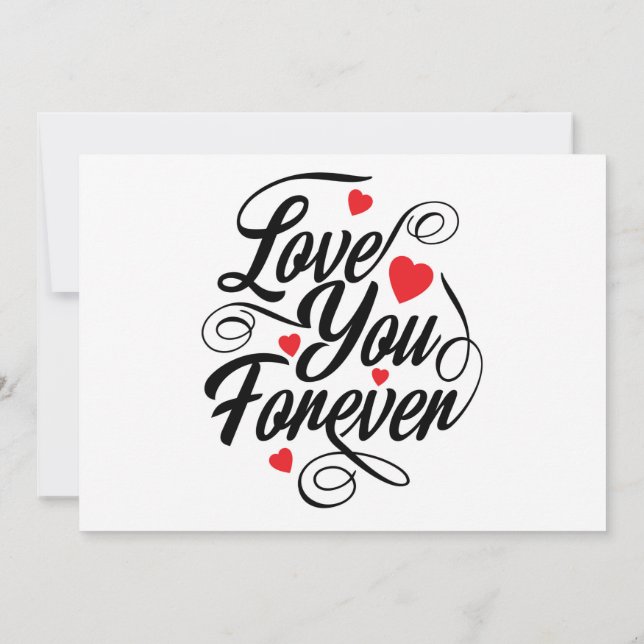 Älskar dig för evigt inbjudningar (Baksida)