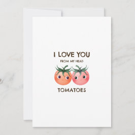 Älskar dig från mina hjärtat tomater Valentines pa Inbjudningar