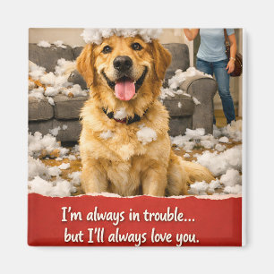 älskar dig golden retriever kylskåpsmagnet produkt