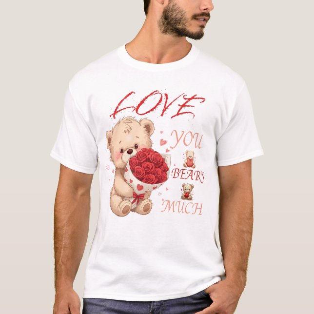 "Älskar dig jättrat mycket" Valentines-tee T Shirt (Framsida)