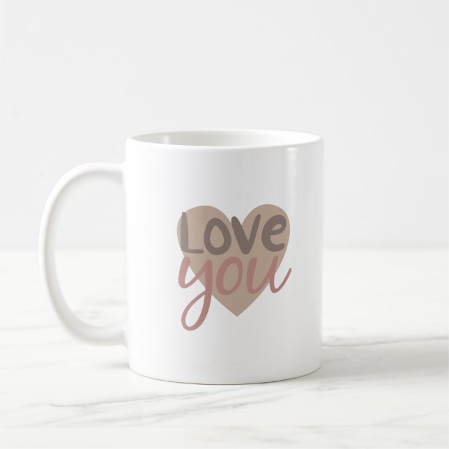 älskar dig kaffemugg (Vänster)