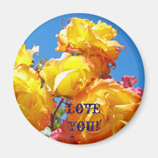 Älskar dig! magnet Gul Ros Blommor magneter gåvor