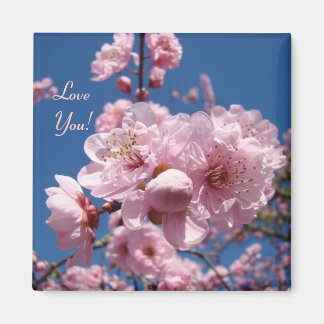 Älskar dig! magnet Rosa Blommande Träd