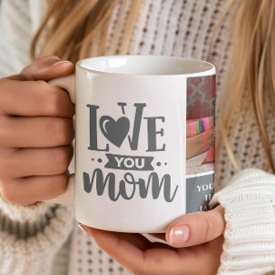 Älskar dig Mamma Grå Morsdag Present Kaffemugg