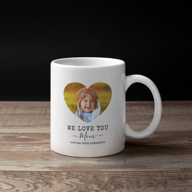 Älskar dig mamma hjärta foto kaffemugg (Skapare uppladdad)