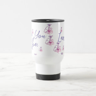 älskar dig mamma lila mauve blommor mauve namn enk resemugg