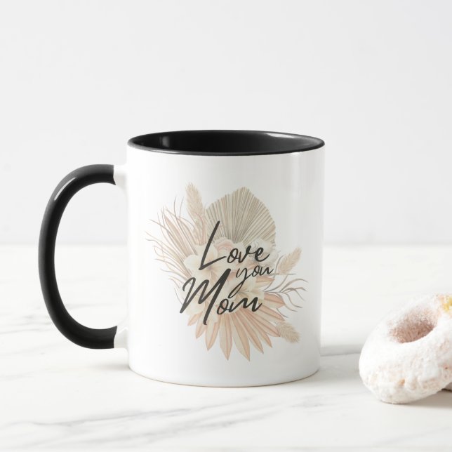 'Älskar dig mamma' Mors dag Födelsedagspresent  Mugg (Med munk)