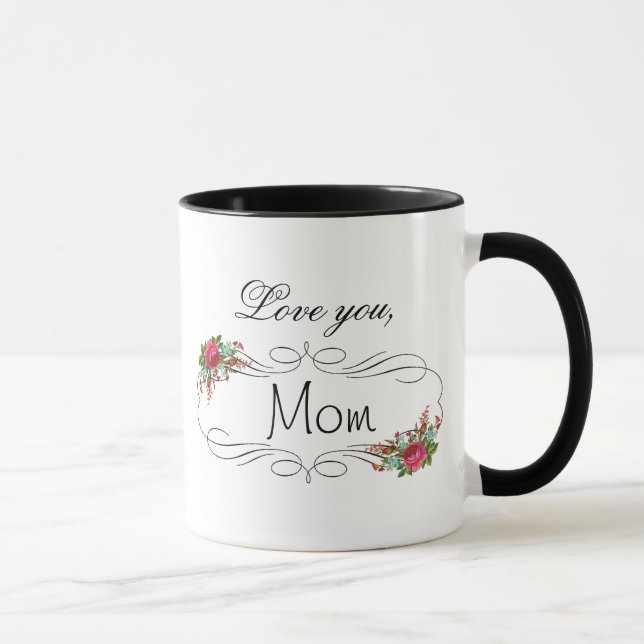 Älskar dig mamma, mors dag kaffemug mugg (Höger)