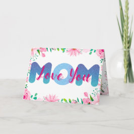 Älskar dig Mamma personlig foto Mors dagskort Kort