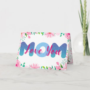 Älskar dig Mamma personlig foto Mors dagskort Kort