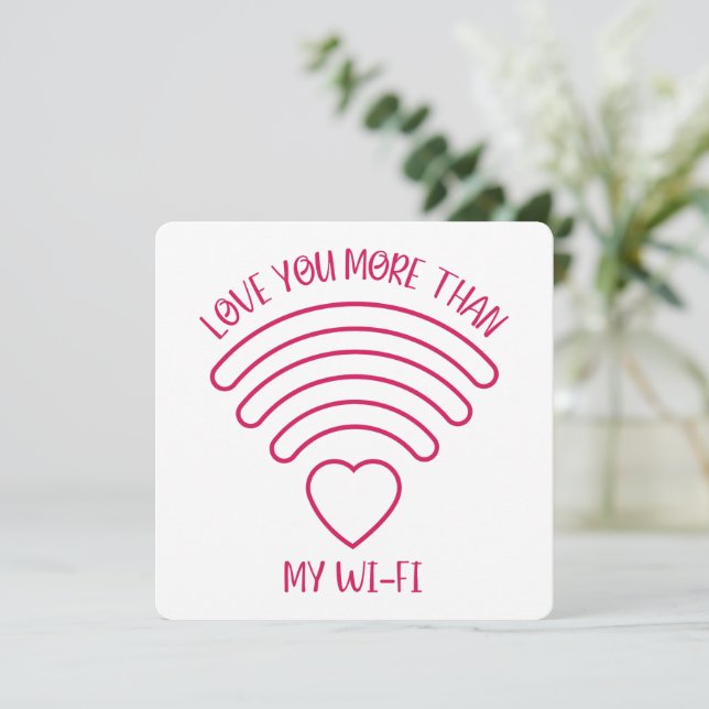 Älskar dig mer - Alla hjärtans dags-kort Tack Kort (Stående Fram)