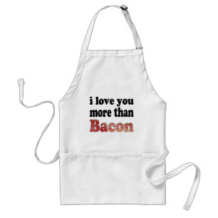 Älskar dig mer än bacon förkläde