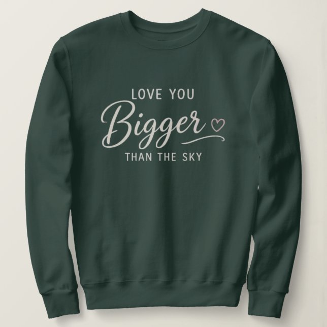 Älskar dig mer än himlen t shirt (Design framsida)