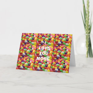 ÄLSKAR DIG MER ÄN JELLY BEANS KORT
