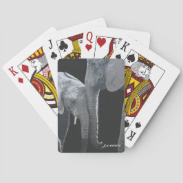 Älskar dig mer, Elefant Originalkonst Casinokort