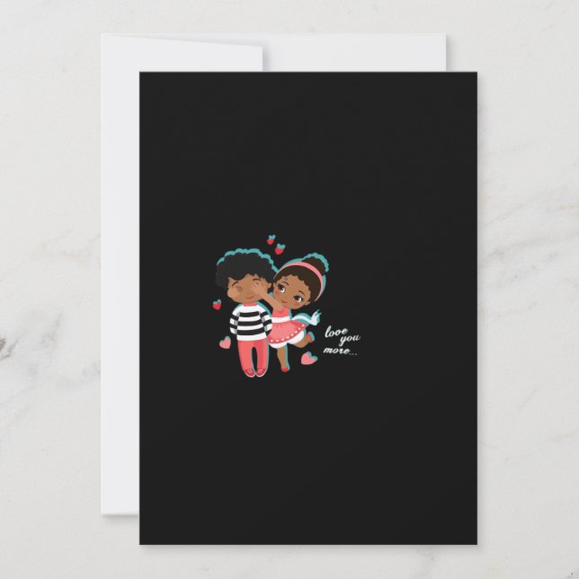 Älskar dig mer Grafisk Minimal Design  Julkort (Framsida)