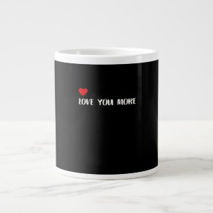Älskar dig mer minimalistisk kärlekskvot jumbo mugg