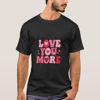 Älskar dig mer – Retro Groovy typografidesign T Shirt