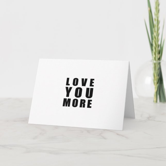 Älskar dig mer Uplifting Minimal Design  Kort (Framsida)