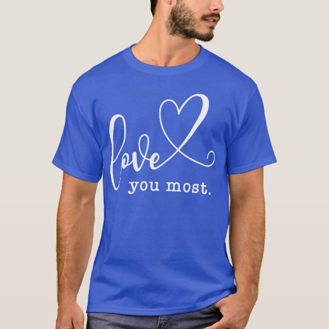 Älskar dig mest vintage t shirt (Framsida)