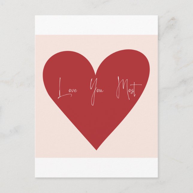Älskar dig mest vykort (Framsida)