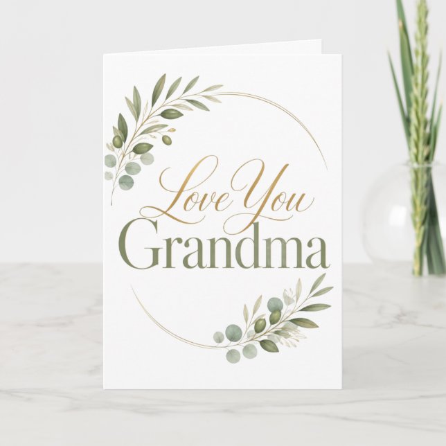 Älskar dig mormor botanisk kort (Framsida)