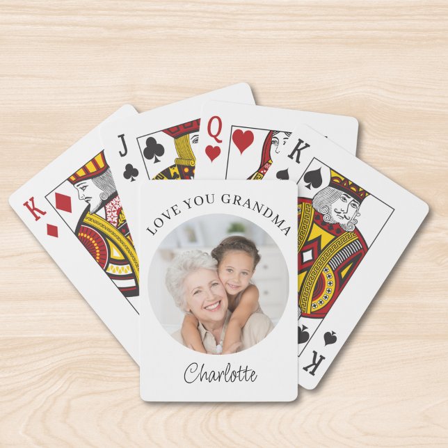 Älskar dig mormor Foto Casinokort (Skapare uppladdad)