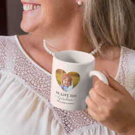 Älskar dig mormor hjärta foto kaffemugg