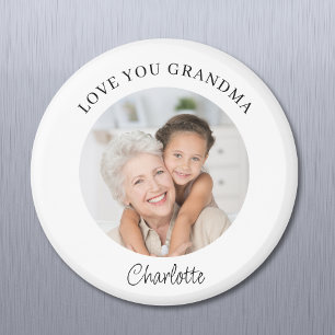 Älskar dig mormor minnesvärd foto magnet